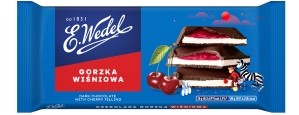 Czek. 100g gorzka wisniowa/CHERRY FILLING DARK CHOC.(20/cs)