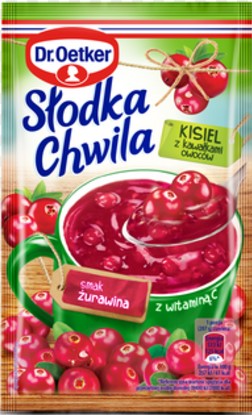 Slodka Chwila Kisiel Zurawina z kawalkami owocow/ Soft Jelly Cranberry 