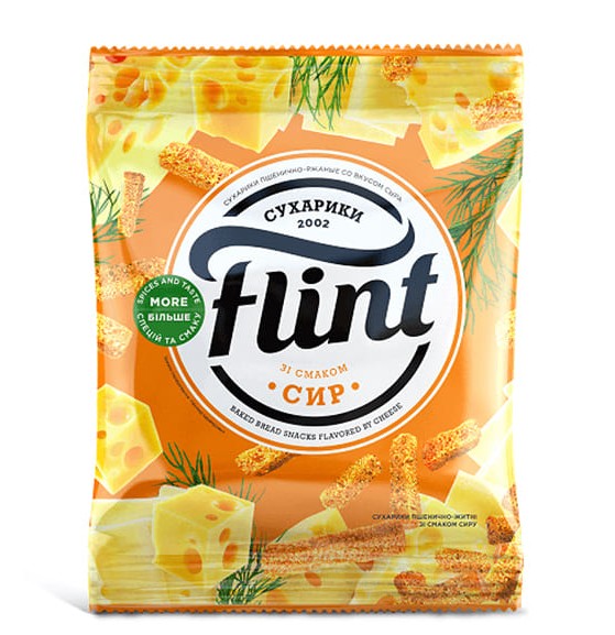 Sucharki Pszenno-Zytnie o smaku sera / Wheat-Rye Croutons with Cheese 70g (65/cs)