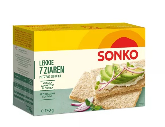 Pieczywo chrupkie lekkie 7 ziaren / Light crisp bread 7 grains 170g (10/cs)