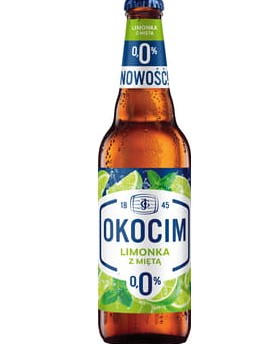 Beer 0% lime - mint glass / Piwo 0% limonka z mieta 500ml szklo