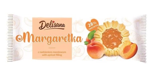 Delisana Margaretka ciastka kruche z nadzieniem morelowym / Shortbread cookies with apricot filling 135g