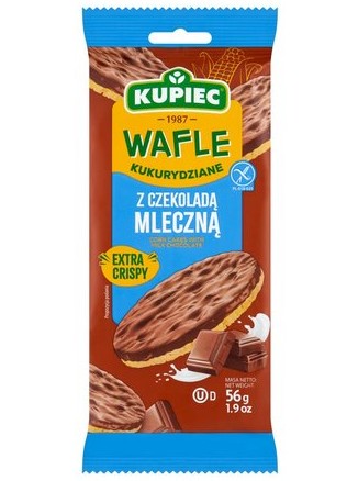 Wafle kukurydziane z czekolada mleczna / Corn cakes milk chocolate 56g