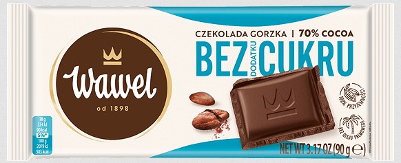 Czekolada Bez Cukru Gorzka  70% / Sugar Free Dark Chocolate 70% 90g