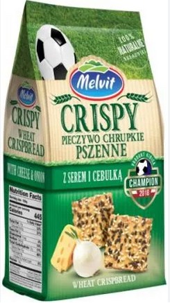 Pieczywo chrupkie Pszenne z serem i cebulka / Wheat Crispy Bread 150g