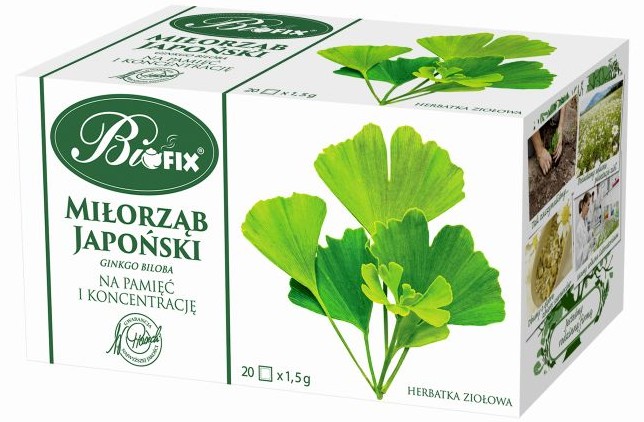 Herbata ziolowa na pamiec i koncentracje Milorzab Japonski / Herbal tea Ginkgo Biloba 1.5g*20 (10/cs)
