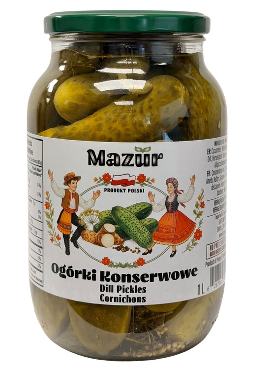 Dill pickles in jar / Ogorki konserwowe 1  L
