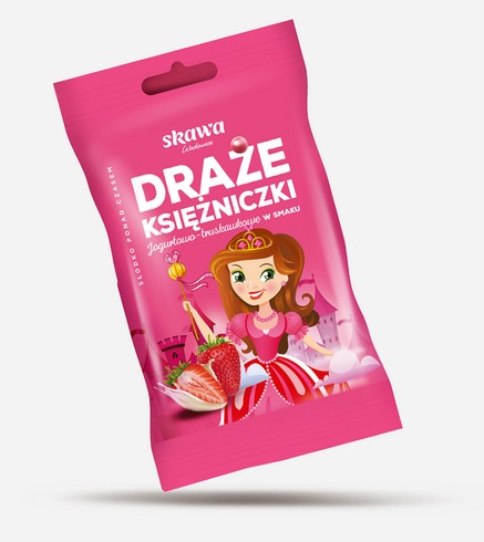 Yogurt dragees Princess / Ksiezniczki draze o smaku jogurtowo-truskawkowym  70g