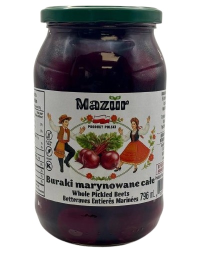 Whole Pickled beets / Buraczki czerwone cale 796 ml
