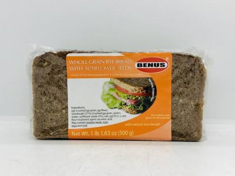 Zytni z ziarnem slonecznika / Whole Grain Rye Bread with Sunflower seeds (34EX)